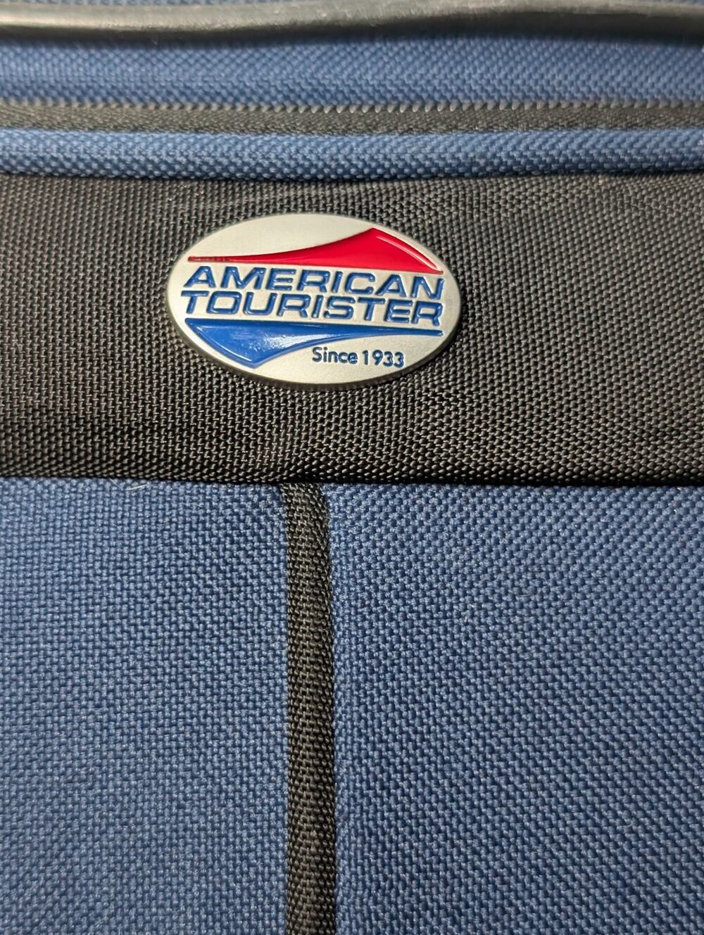 American Tourister Travel Organizer Toiletry Bag Blue Zipper Case Carry On